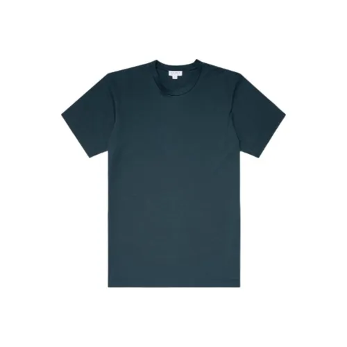 SUNSPEL SS23 T Рубашка Мужская Павлин Синий