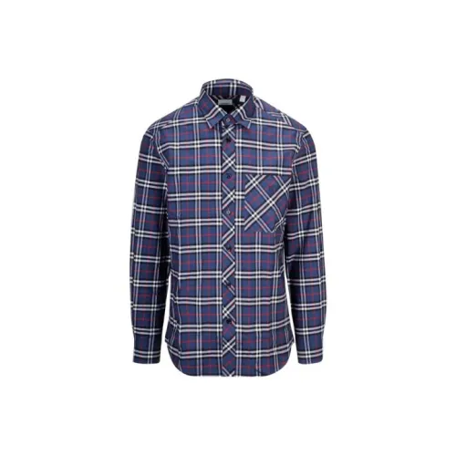 Burberry Рубашка Мужская Морской Синий