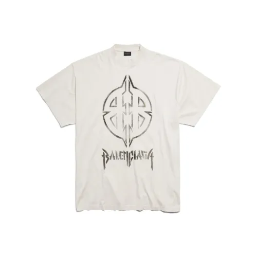 Balenciaga С принтом буквы круглый вырез короткие рукава футболка рубашка свободный крой унисекс белый