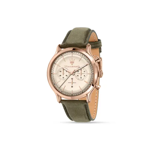 Maserati Кварцевый механизм Мужские часы 42 мм Бежевый