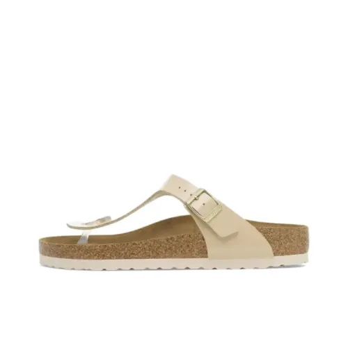 Birkenstock Gizeh Пенная подошва устойчивая к истиранию шлепанцы женские бежевые узкая версия