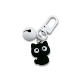 Черный Белый Котенок Брелок - Черный Кот