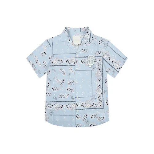 Mlb Cashew Flower Небесно-голубой Унисекс Рубашки