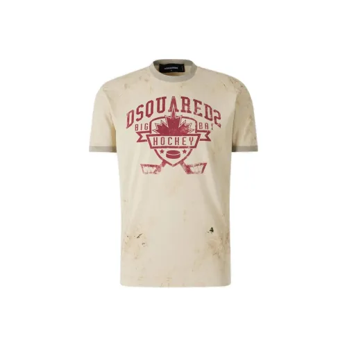 DSQUARED 2 Хаки Мужские T-рубашки