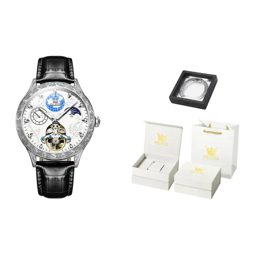 OLEVS Механические часы Мужские часы Белый циферблат