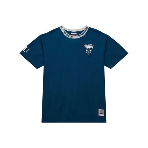 MITCHELL NESS x NCAA Howard Bison Jacquard Ringer T-Shirt Мужская Морской Синий