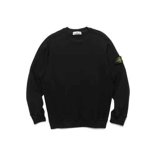 STONE ISLAND Черный Мужские Свитшоты