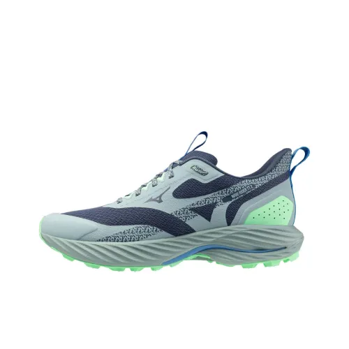 Mizuno Wave Rider TT 2 Противоскользящий Устойчивый к истиранию Низкий Топ Повседневные Беговые кроссовки Мужские Зеленый Синий