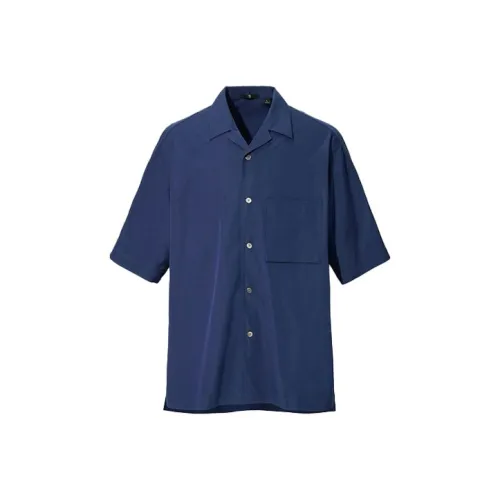 UNIQLO FW20 Jil Sander Collaboration Series Рубашка Мужская Морской Синий