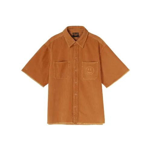 Drew House Smiley Collection Коричневый Унисекс Рубашки