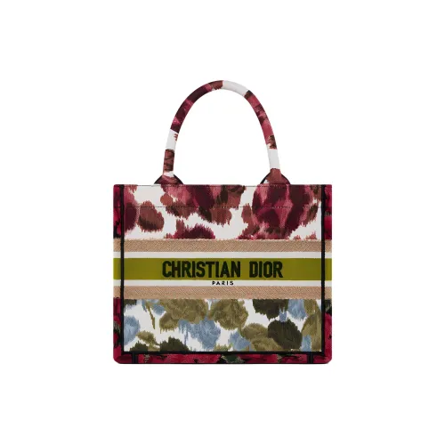 DIOR BookTote Вышивка Сумка-тоут Сумка для покупок Сумка Маленькая Женская Многоцветная