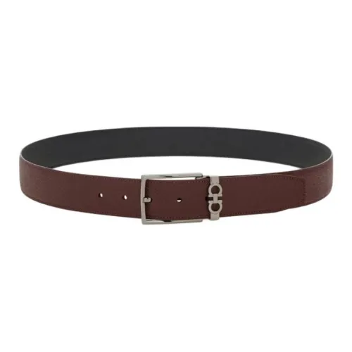 FERRAGAMO Телячья кожа Кожаные ремни Мужской Коричневый 3,5CM