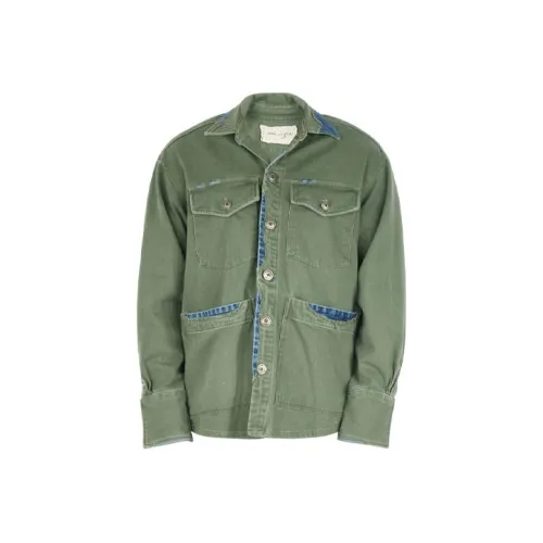 GREG LAUREN Army Green Мужские Рубашки