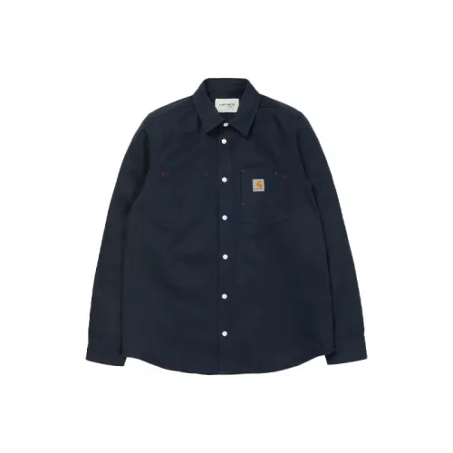 Carhartt WIP Темно-синие мужские рубашки