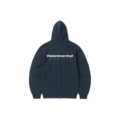 Thisisneverthat SS24 Ultras Коллекция DSN Логотип Zip Толстовка Темно-синий Синий Толстовка Унисекс Морской Синий