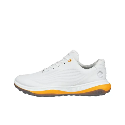 Ecco GOLF Lt1 Водонепроницаемый Низкий Топ Гольф Обувь Мужская Белая