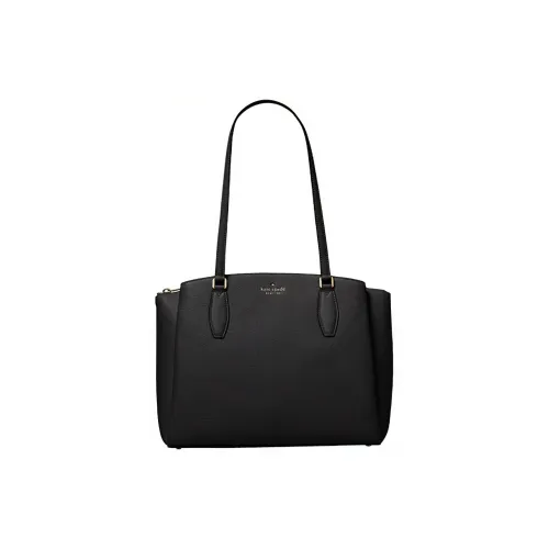 Kate Spade Коровья кожа Тоут Сумка Сумка для покупок Сумка Сумка через плечо Женская Черная