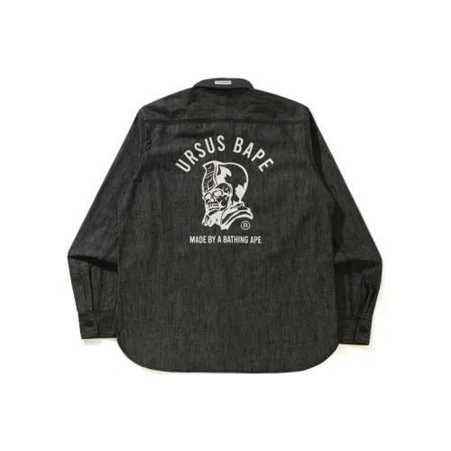 A BATHING APE URSUS Шамбре Рубашка Мужская