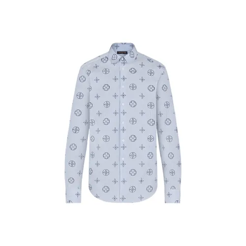 LOUIS VUITTON Новые ежеквартальные продукты LV Синий Мужской Рубашки