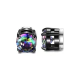 Серьги с зажимом "Радуга" Prism, 1 пара (Циркон с цветным покрытием)