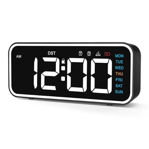 HENSE Электронный Механизм Пластик Будильник Унисекс Черный HA203