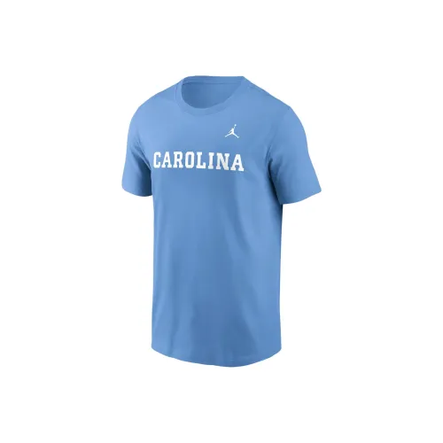Джордан Men's College Северная Каролина Tar Heels Primetime Wordmark T-рубашка мужская синяя