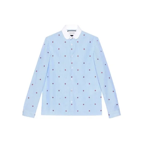 GUCCI Blue Men's Shirts GUCCI Синий Мужские Рубашки