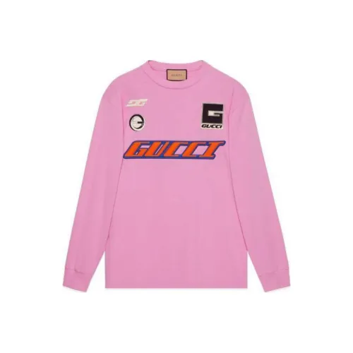 GUCCI Вязаная модель Хлопок Длинный рукав Т-рубашка Толстовка Мужской Розовый