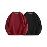 Флисовая подкладка, 2 штуки: бургундский (однотонный) + черный (однотонный)