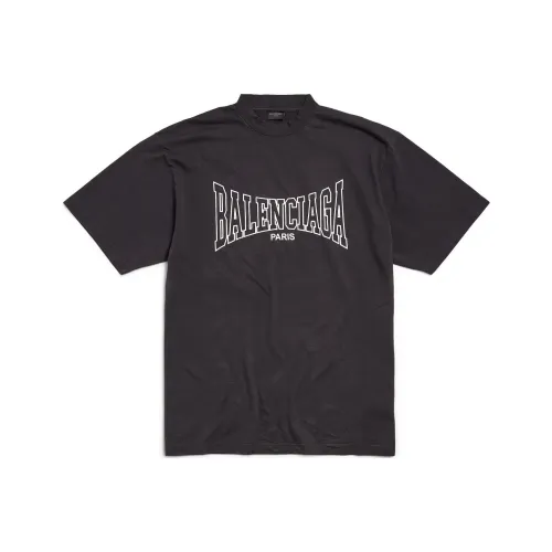 Balenciaga T-Shirt Regular Fit Unisex Black Баленсиага T-рубашка стандартного кроя унисекс черного цвета