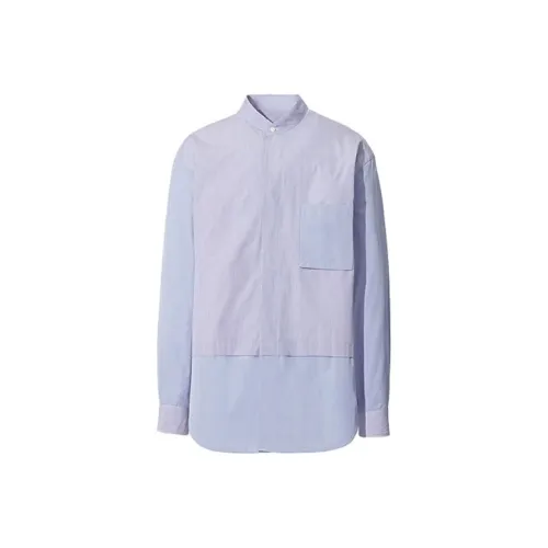 UNIQLO Jil Sander Collaboration Розовый/Синий Мужские Рубашки