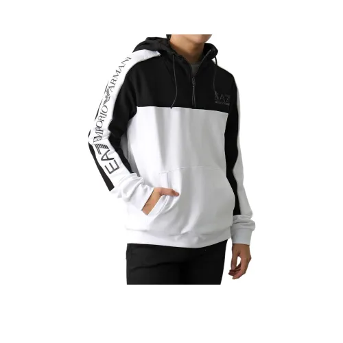 EMPORIO ARMANI EA7 FW23 Толстовка Мужской Белый