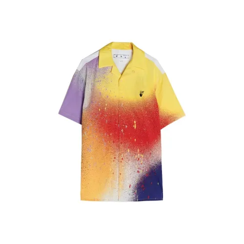 Off Белый Co Branded Коллекция Апельсин Мужские Рубашки