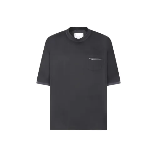 Sacai совместная черная мужская футболка