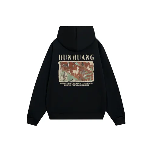 DUNHUANG INSPIRATION 2023 Winter Толстовка Девять Цветов Олень Мозаика Унисекс