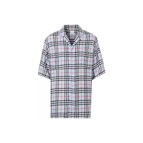 Burberry Рубашка Мужская Светло-Синяя