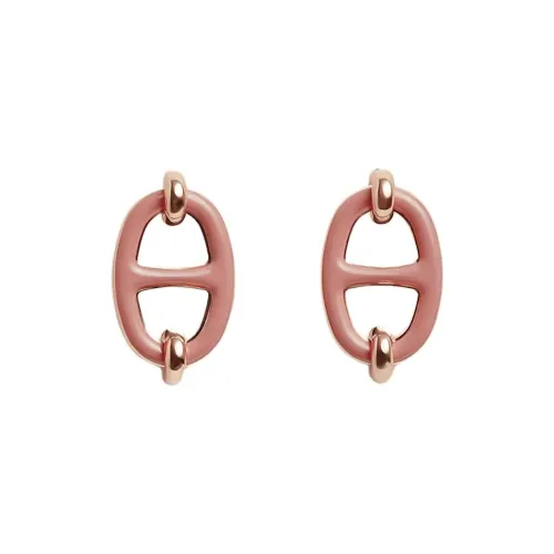 HERMES Серьги с розовым золотом и покрытием унисекс розовый
