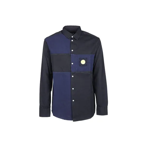 KENZO SS21 Рубашка Мужская Черная и Синяя