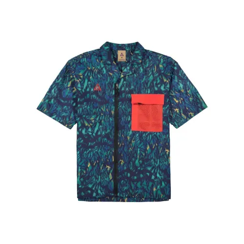 Nike ACG Рубашка Мужская Королевский Синий Оранжевый