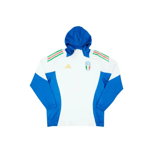 Adidas Italy Куртка Мужская Белый Синий