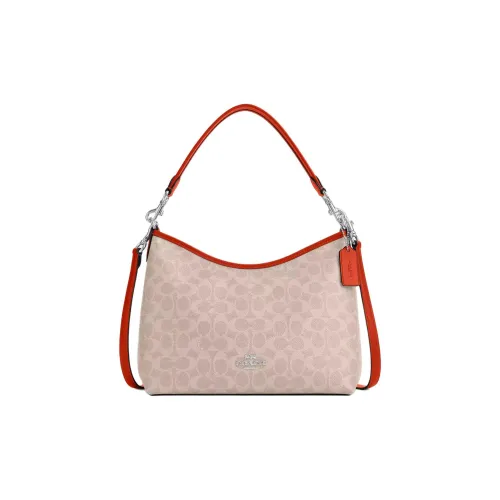 COACH Лорел Покрытие Холст Сумка через плечо Сумка на плечо Большая Женская Песочная