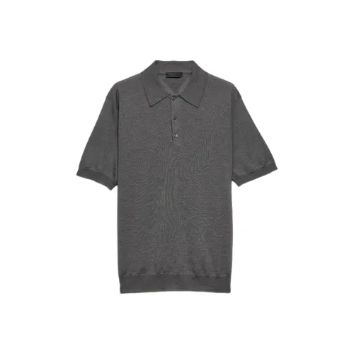 PRADA Кашемировый свитер мужской цвет известковый серый