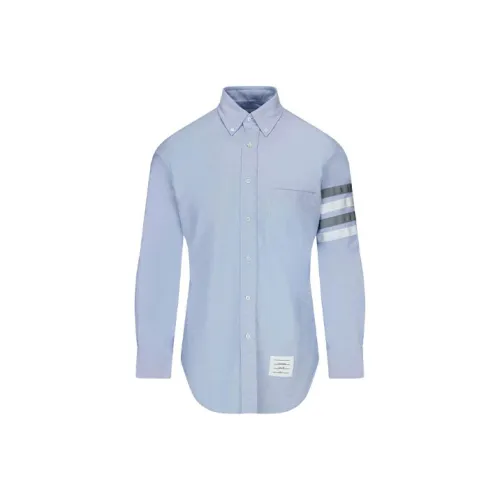 THOM BROWNE Blue Men's Shirts THOM BROWNE Синий Мужские Рубашки