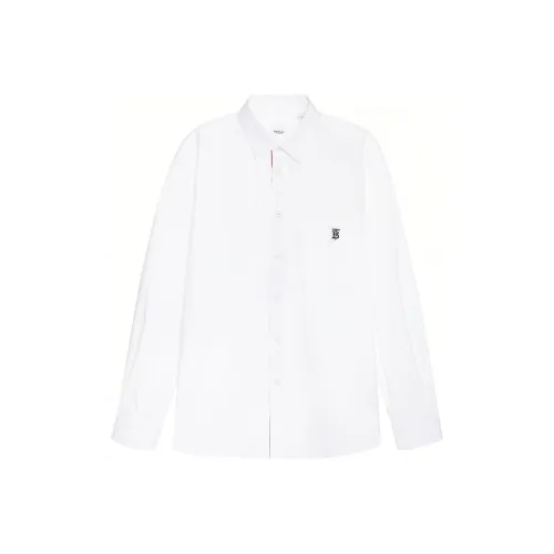 Burberry Весна Рубашка Мужская Белая