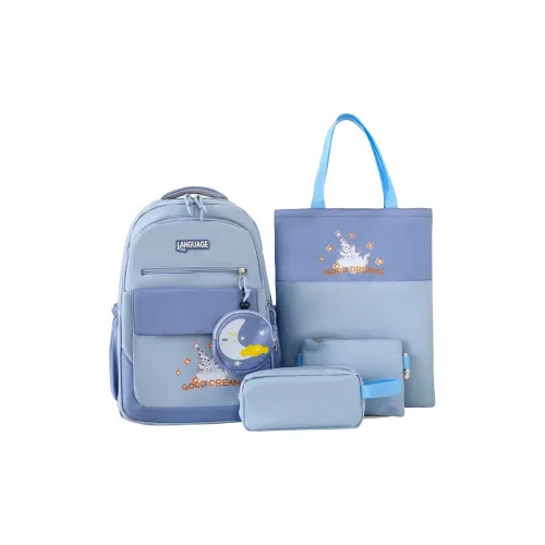 Tong Tong Rabbit Нейлон Рюкзак Combo Set Женские Синий Черный Розовый Фиолетовый