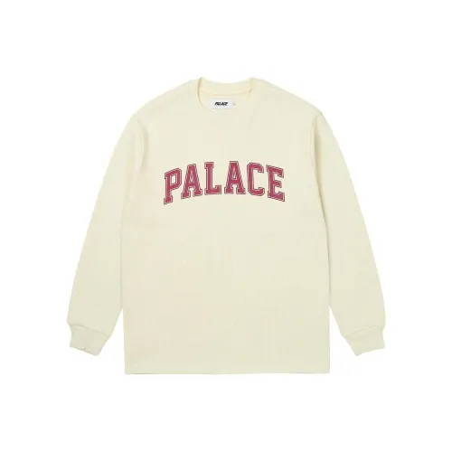 PALACE SS24 WAFFLE Длинный рукав Мягкий белый Свитшот Унисекс Экрю