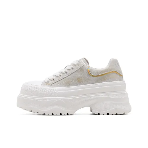 C°BANNER Низкий топ кеды женские золотистые