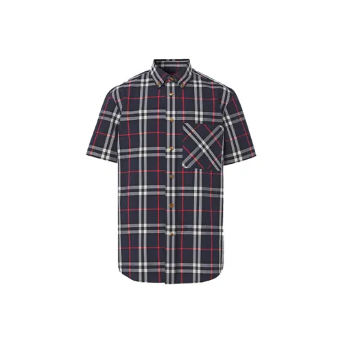 Burberry Морской Синий Мужские Рубашки