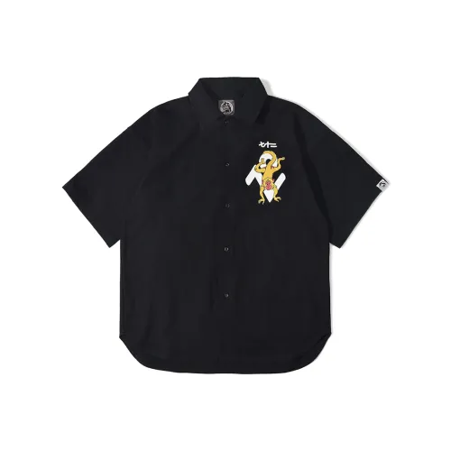 WOOKONG Мужские черные рубашки