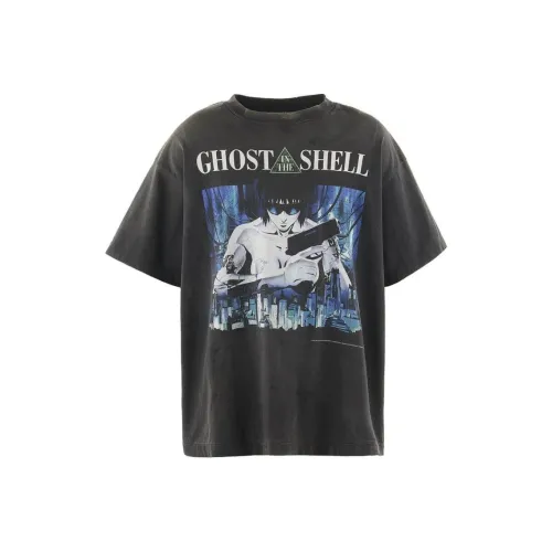 SAINT Mxxxxxx Attack on Titan Collaboration Черные Мужские T-Рубашки